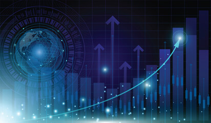 Stock market and trading.trend of graph vector design.Corporate future growth plan.digital graph.	