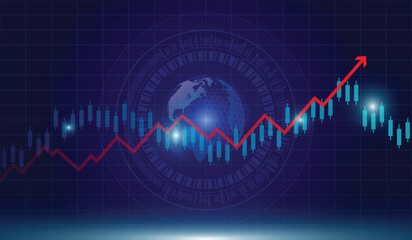 Stock market and trading.trend of graph vector design.Corporate future growth plan.digital graph.	
