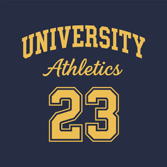 Retro University Sports Athletic College Design