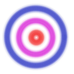 Blue and pink target circle, abstract focus symbol