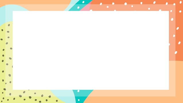 Pastel abstract frame with colorful dots, modern decorative background