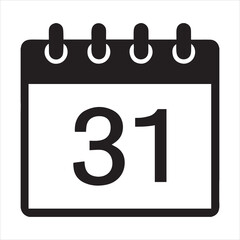 Halloween calendar silhouette icon