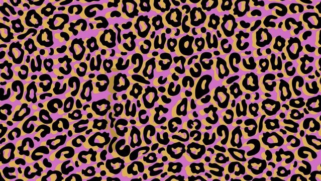 Pink leopard seamless pattern, stylish animal print texture