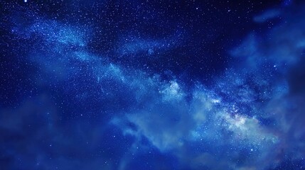 Obraz premium planetarium. Night sky filled with stars and the Milky Way, glowing in deep blue with long exposure effect. travel magazines, destination branding, designed for travel destination branding.