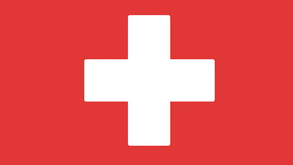 Fototapeta premium Switzerland flag, red and white national flag