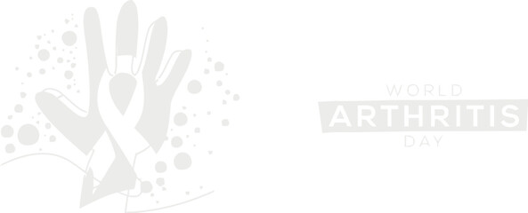 Raising awareness for World Arthritis Day with a symbolic hand and ribbon design, advocating for support and understanding of the condition.