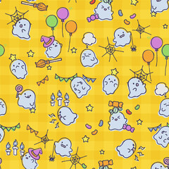 オバケの柄(シームレス)