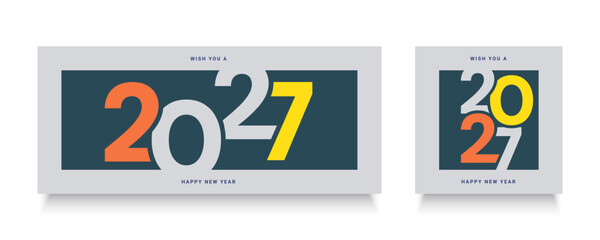 Happy new year 2027 design.