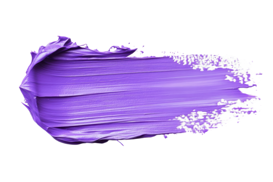 Flat purple acrylic brushstroke with rough edge
