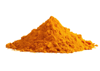 Bright mound of orange powder