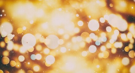 Golden Bokeh with Sparkling Particles, Abstract, Background, Light