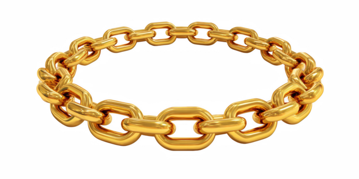 Chain link Icon isolated on white - Blue chain icon - 3d rendering three-dimensional, white, digital, chain, icon, strength, security