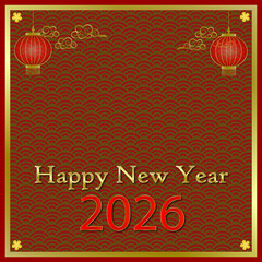 New Year Festival, Greeting Card, Bless, 
Happiness, Celebrate, Send Happiness