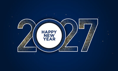 2027 Happy New Year Background Design.