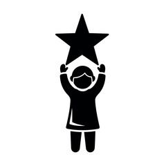 Child Holding Star Symbol.