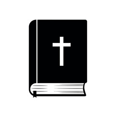 Fototapeta premium Holy Bible with Cross Symbol Illustration.