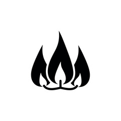 Stylized Flame Icon for Energy and Heat.