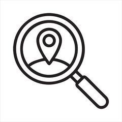 location search line icon