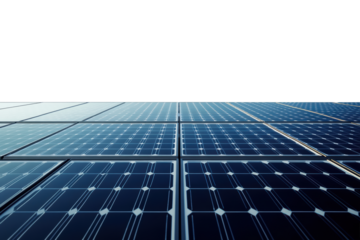 Flat solar panel array perspective
