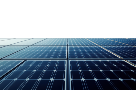 Flat solar panel array perspective