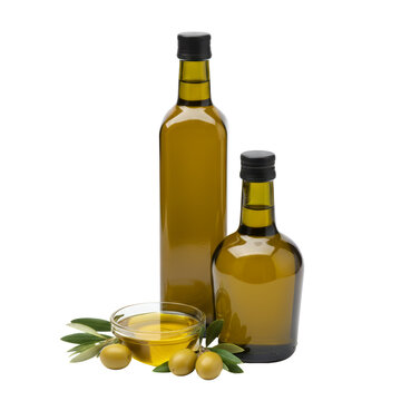Golden elixir showcasing the essence of nature in bottles and fresh olives composition