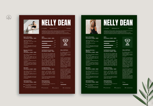 Minimal Resume Design Template