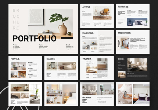 Brand Portfolio Landscape Brochure Template