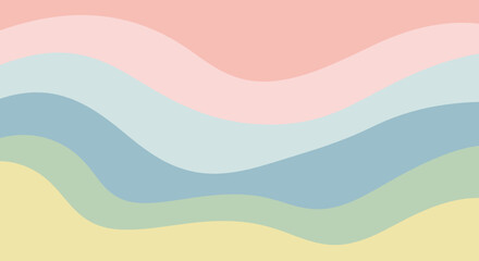 Abstract pastel waves creating a serene and calming visual aesthetic