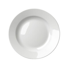 Angled white dinner plate isolate
