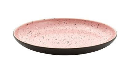 Pink speckled modern ceramic plate
