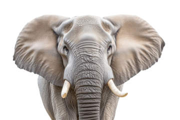 Close-up portrait of an African elephant
