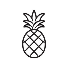 Pineapple natural food icon. Freshness sweet art vector design.