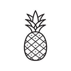 Fototapeta premium Pineapple natural food icon. Freshness sweet art vector design.