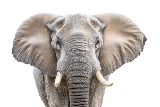 Close-up portrait of an African elephant
