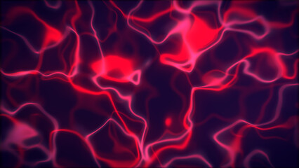 Abstract Red Flowing Lines and Shapes Background Visual