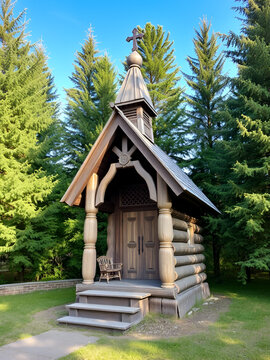 Wooden All Saints skete in Svyatogorsk, Ukraine