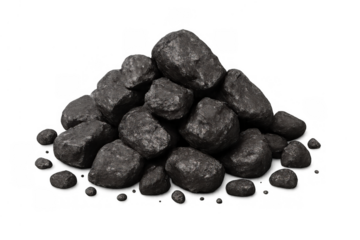 Pile of black coal rocks providing essential energy, carbon fuel, a natural resource for heating and power production