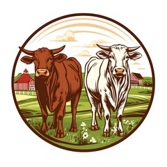 two cow on the farm