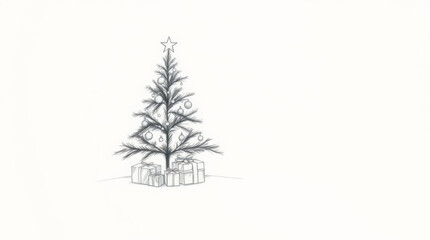 christmas tree isolated on white