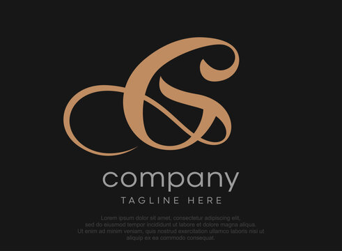 Letter G Elegant Cursive Logo Design