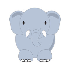 Vector illustration of a baby elephant