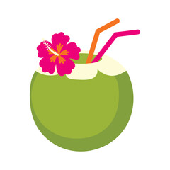 illustration of a glass of juice with a flower