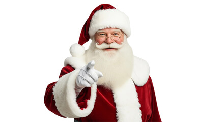 Santa Claus Pointing Isolated