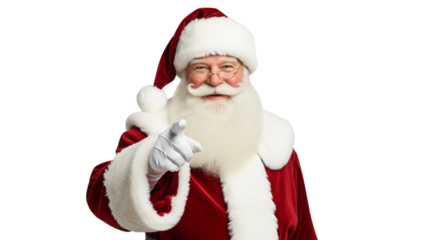 Santa Claus Pointing Isolated