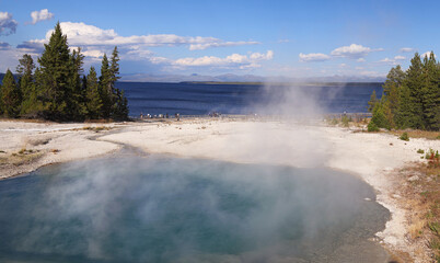 Thumb Geyser in Yellowstone National Park, Wyoming