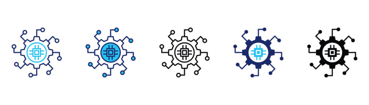 Smart systems icon pack in multiple styles