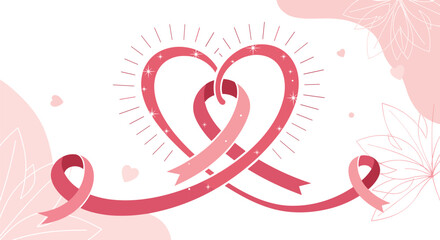 Symbol of hope and unity in the fight against breast cancer awareness.