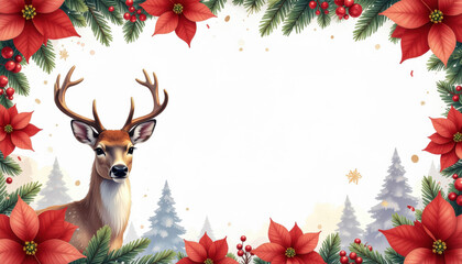 Christmas ans New Year seasonal social media background design in square with blank space for text. Template for holiday commercial promotion post.