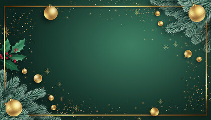 Christmas ans New Year seasonal social media background design in square with blank space for text. Template for holiday commercial promotion post.