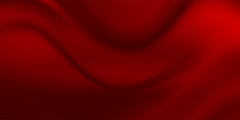 Abstract background, fabric waves or wavy lines, red silk or colored textiles for background. Elegant red background or dark wallpaper.